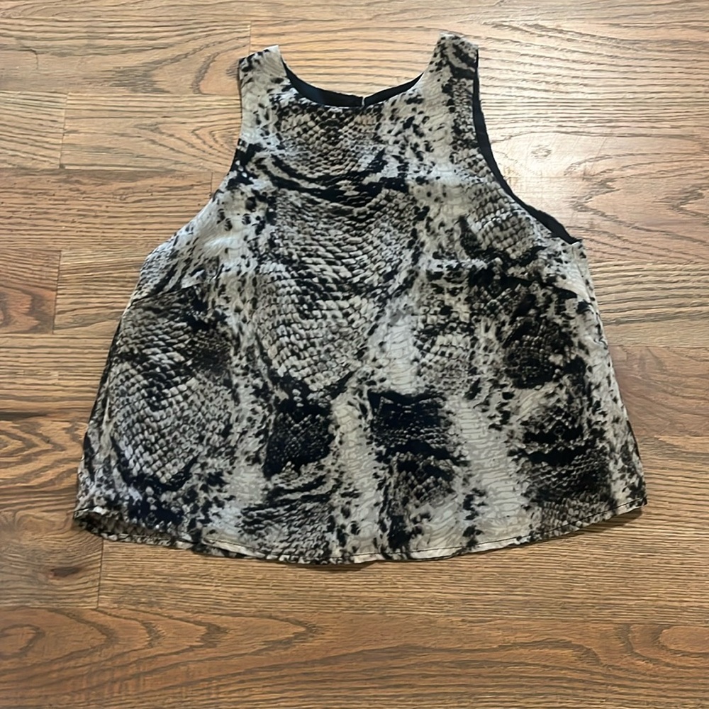 Python Print Cropped Tank XS EUC - Picture 1 of 6